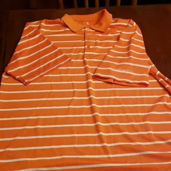 Beverly Hills Polo Club Golf Polo TN Orange EUC - Picture 1 of 8